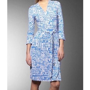 Diane Von Furstenberg Julian Silk Knit Wrap Dress
